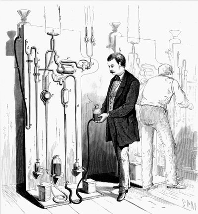 エジソンの電球を作る、1880 作： Unbekannt