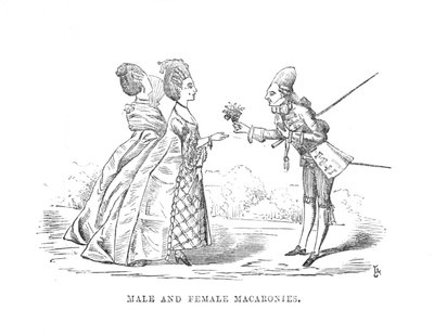 男性と女性のマカロニー、c1870 作： Unbekannt