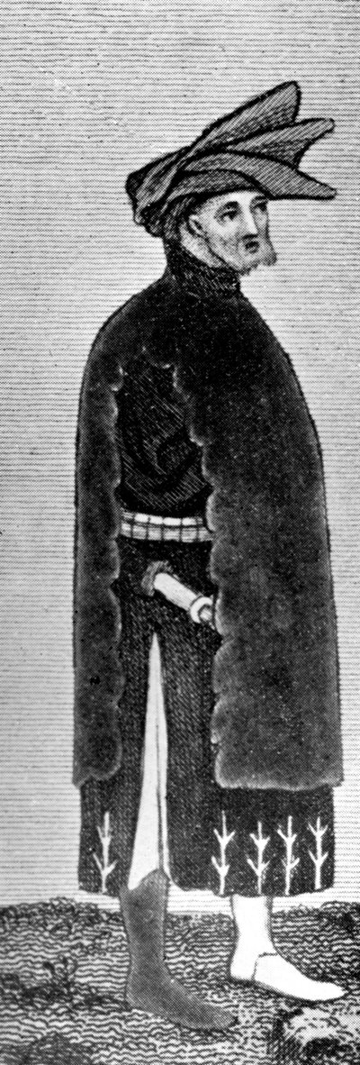 男性のドレス、14世紀後半、1910 作： Unbekannt