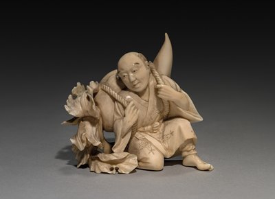 大きな野菜を運ぶ男、1800年代後半〜1900年代初頭。 作： Unbekannt