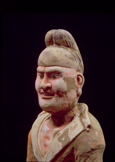 シルクロードを旅する男」胸像詳細 中国、唐時代（618-906）（テラコッタ）（115293も参照 作： Unbekannt