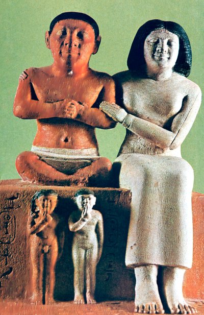 男と女の置物、像、エジプト 作： Unbekannt