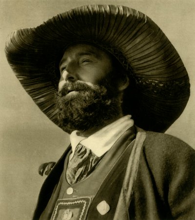 伝統的な衣装、チロル、オーストリア、c1935の男。 作： Unbekannt