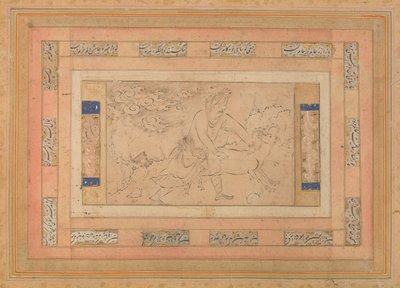 ベリーニ アルバムのフォリオ、雄羊を持つ男。 1600年。 作： Unbekannt