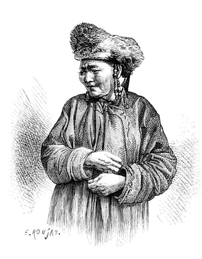 満州女性、c1890 作： Unbekannt