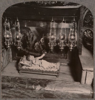 キリストの飼い葉桶、キリスト降誕教会、ベツレヘム、c1900 作： Unbekannt