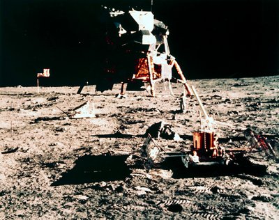 有人宇宙飛行、アメリカ、アポロ11号 アポロ11号の月面実験 作： Unbekannt