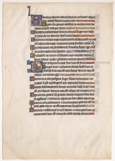 Royal Psalter の写本の葉、13 世紀。 作： Unbekannt