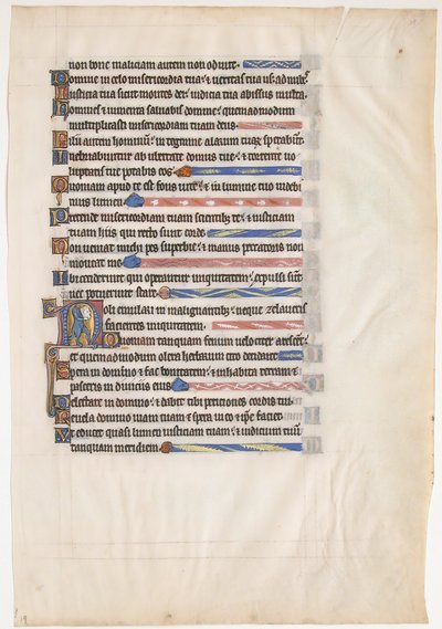 Royal Psalter の写本の葉、イギリス、13 世紀。 作： Unbekannt