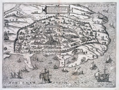 アレクサンドリアの地図、エジプト、c1625 作： Unbekannt