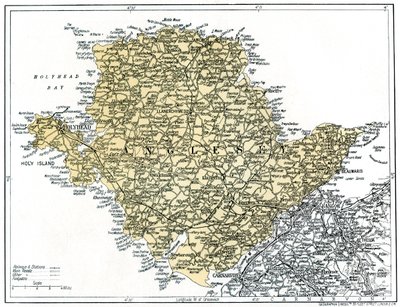 アングルシーの地図、1924-1926年 作： Unbekannt