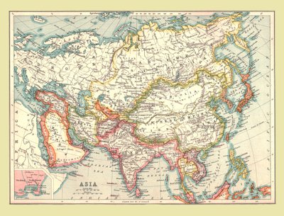 アジアの地図、1902年。 作： Unbekannt