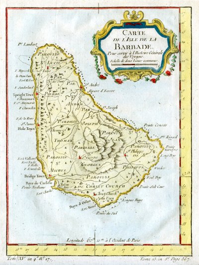バルバドスの地図、c1764 作： Unbekannt