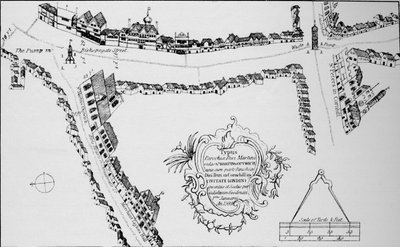 ビショップスゲートの地図、ロンドン市、c1599 1904 作： Unbekannt