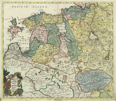 エストニアとリボニアの地図、1745 作： Unbekannt