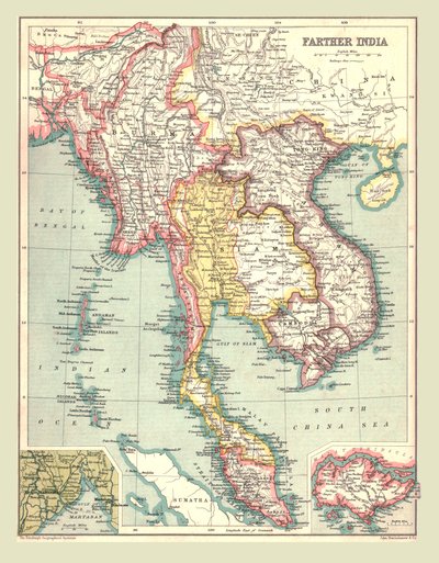ファーザーインドの地図、1902年。 作： Unbekannt