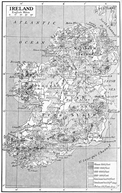 アイルランドの地図、c1930s 作： Unbekannt