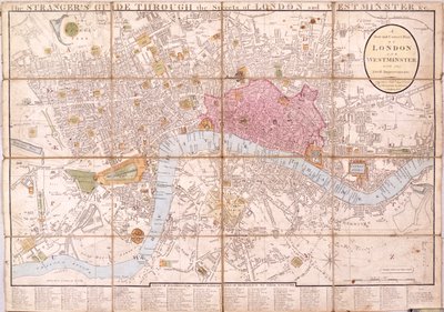 ロンドンの地図、1823年 作： Unbekannt