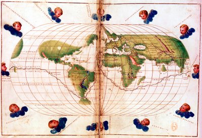 マゼランの世界一周航海の地図、1519 ～ 1521 年 作： Unbekannt