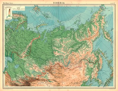 シベリアの地図 作： Unbekannt