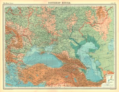 ロシア南部の地図 作： Unbekannt