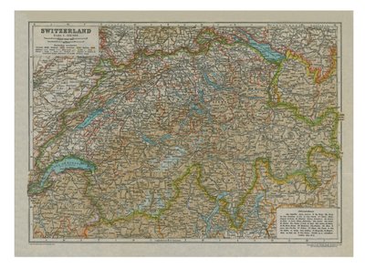 スイスの地図 作： Unbekannt