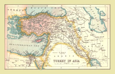 1902年のアジアのトルコの地図。 作： Unbekannt