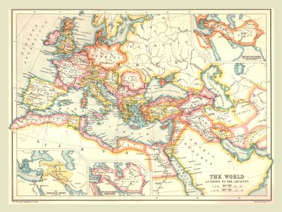 古代世界の地図、1902年。 作： Unbekannt