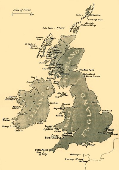 イギリス諸島の地図、1946 年。 作： Unbekannt