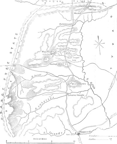 ニューカッスルとトランスバールの間の国の地図、c1880 作： Unbekannt