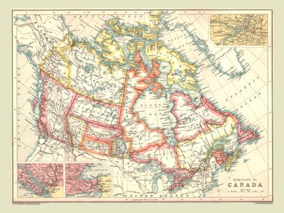カナダの領土、1902年の地図。 作： Unbekannt