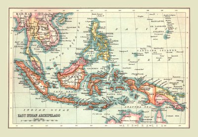 東インド諸島の地図、1902年。 作： Unbekannt