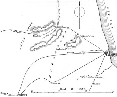 スアキム周辺の地図、c1885 作： Unbekannt