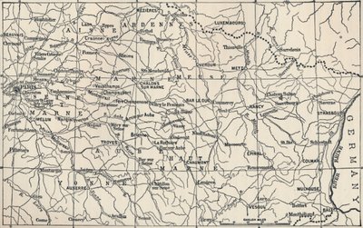 1814年の作戦分野の地図、1896年 作： Unbekannt