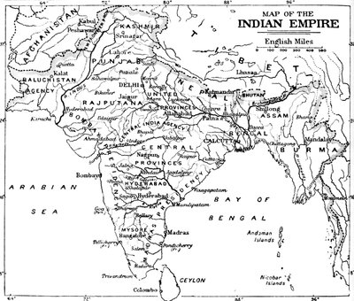 インド帝国の地図、c1912 作： Unbekannt