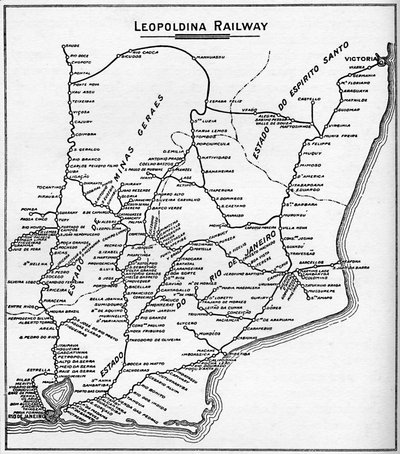 レオポルディナ鉄道システムの地図、1914年。 作： Unbekannt