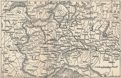 マレンゴキャンペーンの地図、1800年、1896年 作： Unbekannt