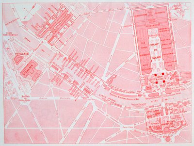 パリ万国博覧会の地図、1900 作： Unbekannt