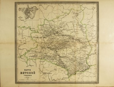 ヴャトカ県の地図c。 1914 作： Unbekannt