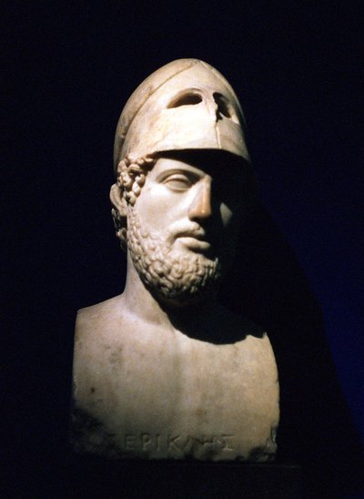ペリクルの大理石の胸像、アテネの政治家c490-429 BC、ローマ、紀元前2世紀 作： Unbekannt