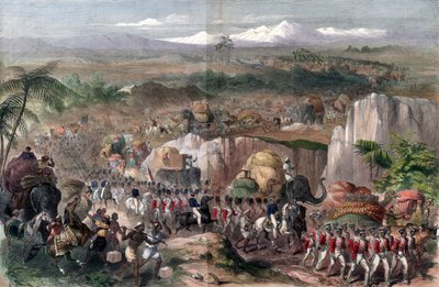 インドの軍隊の行進、1848 作： Unbekannt