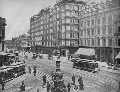 マーケットストリート、カリフォルニア州サンフランシスコ、c1897。 作： Unbekannt