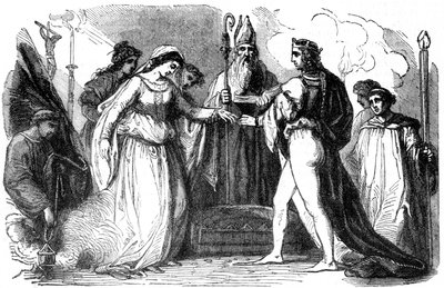 イングランドのヘンリー1世とマチルダの結婚、1100年 作： Unbekannt