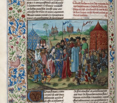 ヴァロワのイザベラとリチャード 2 世の結婚、1470～1475 年頃。 作： Unbekannt
