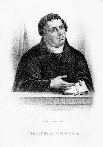 マーティンルター、ドイツの神学者、アウグスティノ修道士、教会改革派、1854年 作： Unbekannt