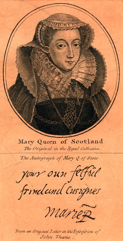スコットランドの女王メアリー、1542-1587年 作： Unbekannt