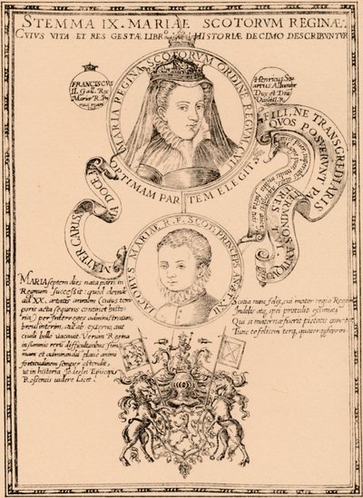 メアリー、スコットランドの女王1542-1587、ジェームズ6世と私1568〜1625年、1889年 作： Unbekannt