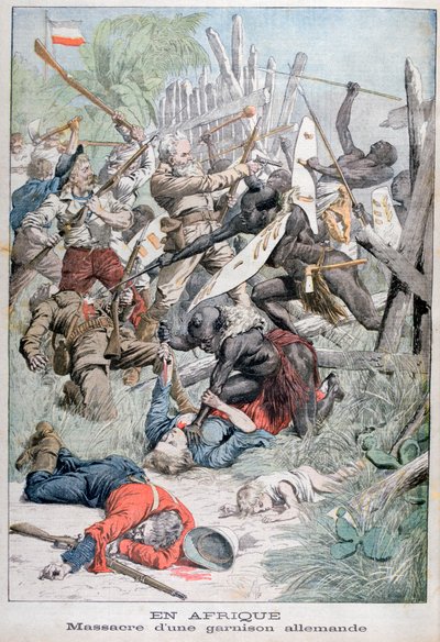 1903年、南西アフリカのダマラランドでのドイツの駐屯軍の虐殺 作： Unbekannt