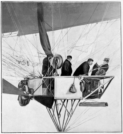 モーリスベルトー、1905年11月3日、レボーディ飛行船の戦争担当大臣 作： Unbekannt