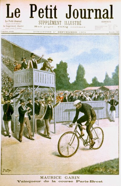 モーリスガリン、パリ-ブレストサイクルレースで優勝、1901 作： Unbekannt